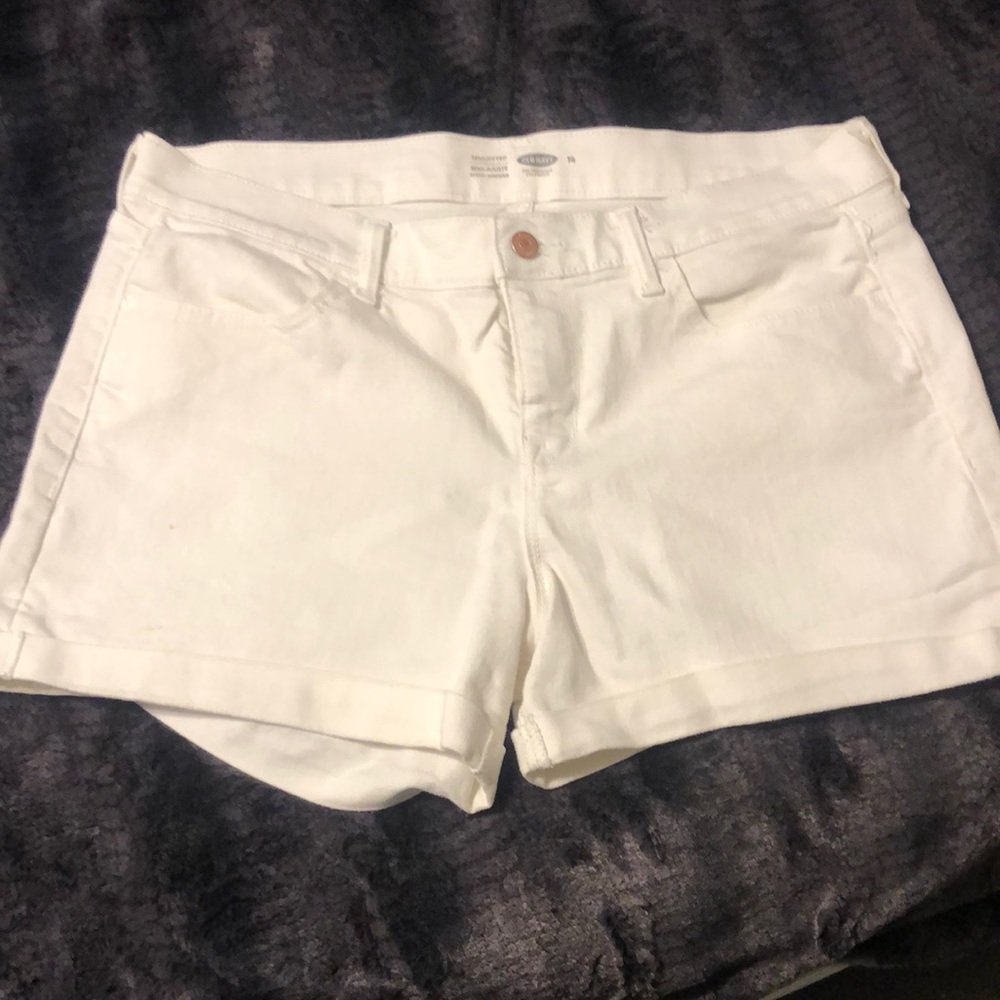 Old navy white cuff denim shorts 14